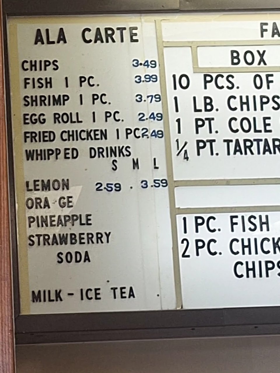 Fried shrimp, fish fillet, and tartar sauce.